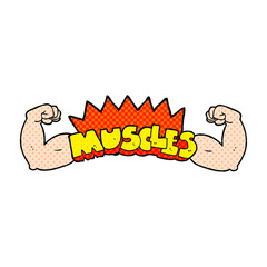 cartoon muscles symbol