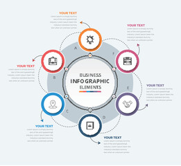 Modern Circular Diagram Vector Template
