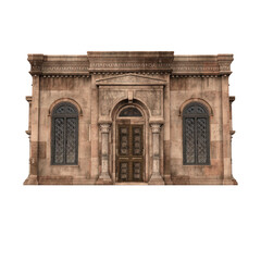 3d rendering gothic and ancient building isolated