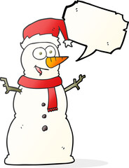 speech bubble cartoon snowman