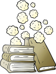 cartoon stack of books