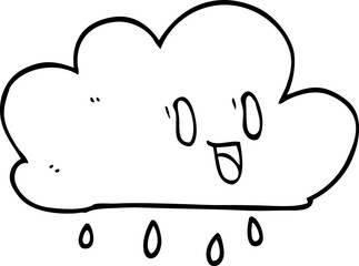 line drawing cartoon expressive weather cloud