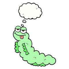 thought bubble cartoon caterpillar