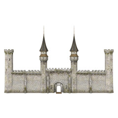 3d rendering castle fortress towers props isolated © GRB Renders