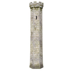 3d rendering castle fortress towers props isolated