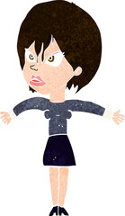 cartoon annoyed girl