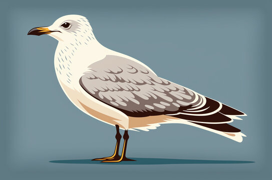 Simple and elegant illustration of a seagull