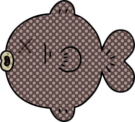 quirky comic book style cartoon fish