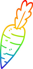 rainbow gradient line drawing cartoon organic carrot