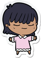 Obraz premium sticker of a cartoon woman