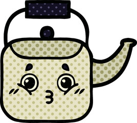comic book style cartoon kettle