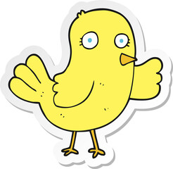 sticker of a cartoon bird