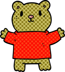 cartoon doodle teddy bear