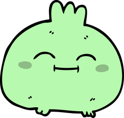 cartoon doodle happy root vegetable