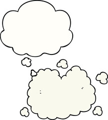 cartoon smoke cloud and thought bubble