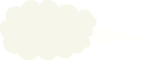 flat color illustration of a cartoon steam blast symbol