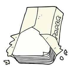 cartoon office paper