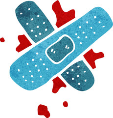 cartoon bloody medical plaster
