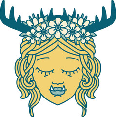 orc druid character face illustration