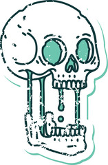 Spooky Halloween Skull Sticker