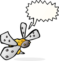 cartoon bee with speech bubble