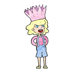cartoon person wearing crown