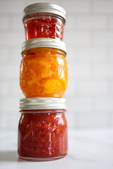 jars of homemade jelly