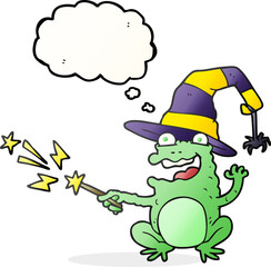thought bubble cartoon toad casting spell