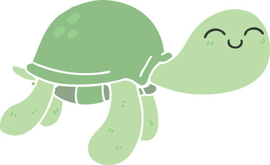 quirky hand drawn cartoon turtle