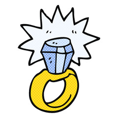 cartoon diamond ring