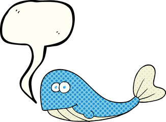 comic book speech bubble cartoon whale