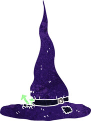 cartoon spooky witches hat