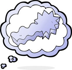 thought bubble cartoon shooting star