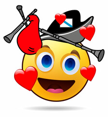 SPANISH REGION EMOTICON ISOLATED ON WHITE BACKGROUND