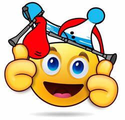 SPANISH REGION EMOTICON ISOLATED ON WHITE BACKGROUND