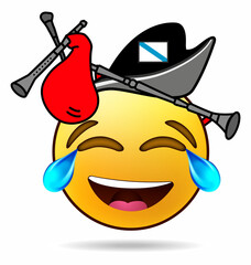 SPANISH REGION EMOTICON ISOLATED ON WHITE BACKGROUND