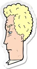 sticker of a cartoon annoyed man