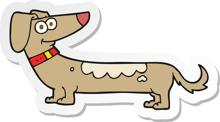 sticker of a cartoon dog