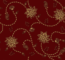 seamless traditional allover design print
