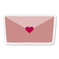 sealed love letter sticker