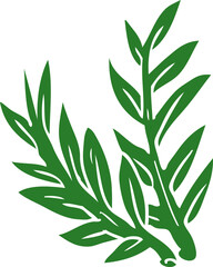 flat color style cartoon plant