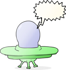 speech bubble cartoon flying saucer