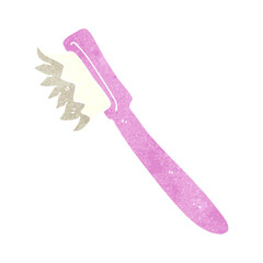 retro cartoon toothbrush