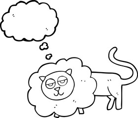 thought bubble cartoon lion