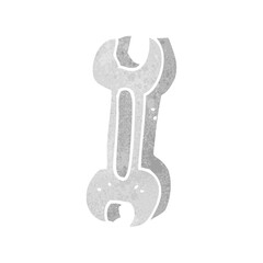 retro cartoon spanner