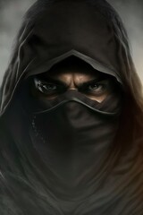 Naklejka premium A deadly Ninja assassin. 