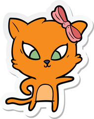 Fototapeta premium sticker of a cartoon cat