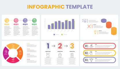Infographic elements for presentation vector illustration