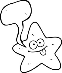speech bubble cartoon starfish