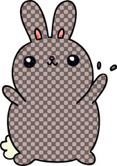 quirky comic book style cartoon rabbit